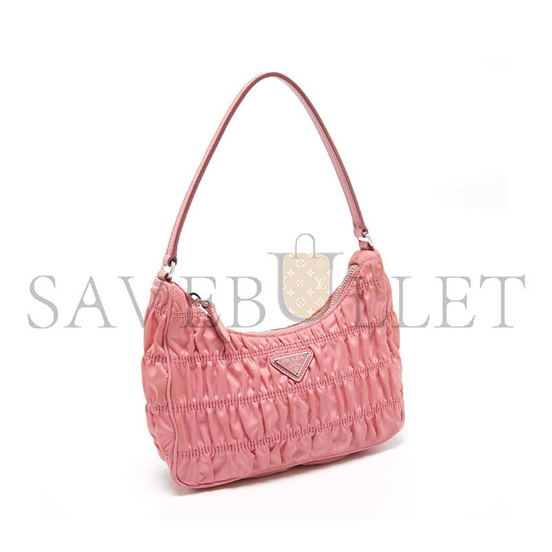 PRADA MINI BAGNYLON AND SAFFIANO LEATHER PINK 1NE204 (22*13*6cm)